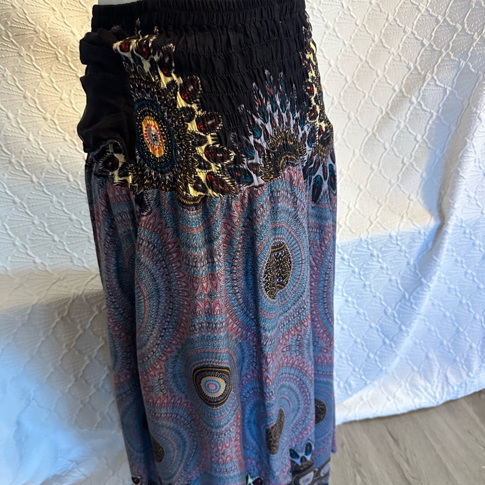 Bohemian Patterned Maxi Skirt